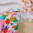 thumbnail image 4 of Vividxx Girls Summer Dresses Casual Play Outfits Sets Fruit Print Romper With Ruffles For Toddler Comfortable Easy To Wear Daily Wear O-Neck Classic Dailywear, 4 of 6