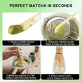 thumbnail image 3 of fafa-Matcha Whisk Set, 4-Pack Matcha Kit Accessory with 100-Prong Handmade Bamboo Chasen Wisk Mixer, Scoop, Spoon, and Sifter, Perfect for Making Ceremonial Macha Tea, Gift for Mocha Lovers, 3 of 4