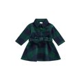 thumbnail image 1 of Faithtur Bébé Filles Plaid Robe à Manches Longues Bouton avant Ceinture Robe en Vrac, 1 of 9