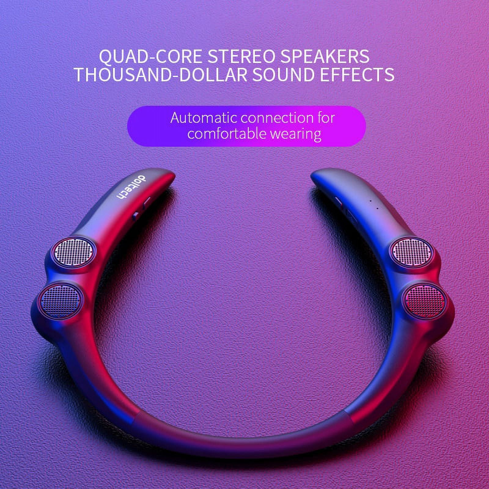 Bluetooth Compatible Speaker Hang Neck Wireless 9d Stereo Bass Portable Wearable Player 85g Weight Light 4 Speakers For Sports - Speakers