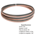 thumbnail image 1 of Sierra Cinta Bimetálica Maraga 3/4" x 108" (2.74 m) 4/6 TPI para Corte de Metal y Acero, 1 of 1