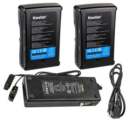 Kastar 2-Pack Battery and Dual D-Tap Charger Compatible with Sony BC-L70A (quick-charges 1 battery), BC-L90 (quick-charges 2 batteries), BC-L70 BC-L160 BC-M50 BC-M150 AC-DN10 Standard Charger