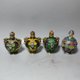 thumbnail image 2 of Antique-style snuff bottle, crafted from alloy and inlaid with moonstone, is a decorative item., 2 of 4