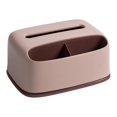 thumbnail image 2 of Dispensador de pañuelos Caja dispensadora de pañuelos rectangular con caja dispensadora de pañuelos faciales de plástico que puede almacenar y colocar soporte para pañuelos (rosa) JM, 2 of 5