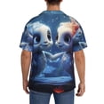 thumbnail image 3 of Lsque Cute Fish Flower Couple print Men's Cuban Collar Short Sleeve Shirt Summer Beachwear Casual Button Down Fashionable Vacation Leisure Shirt-XX-Large, 3 of 7