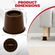 thumbnail image 2 of Bed Risers Utopia Bedding, paquete de 8 unidades, muebles redondos de 7,6 cm, color marrón, 2 of 8