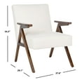 thumbnail image 3 of SAFAVIEH Emyr Modern Style Wood Arm Accent Chair, White, 3 of 11