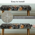 thumbnail image 4 of Xoenoiee Tiger Camo Pattern Stretch Rectangle Dining Bench Cover Anti-Dust Removable Bench Slipcover Machine Washable Seat Cushion Protector for Bedroom, Kitchen, Hotel, Banquet, 4 of 7