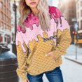 thumbnail image 2 of KPOPLK Hoodie for Teen Girls Cute Graphic Hoodies 2-12 Years Kids Long Sleeve Sweatshirt Pullover Red,Size 1-2 Years, 2 of 5
