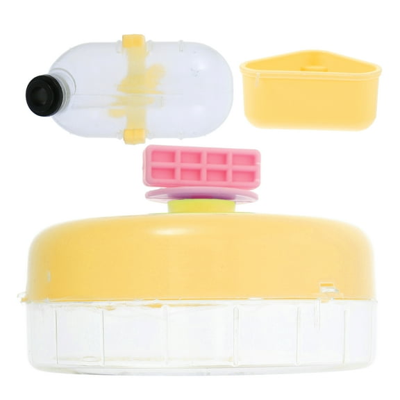 Animal Water Bottle Small Accessory Bird Dispenser for Cage Yellow