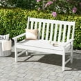 thumbnail image 4 of Gymax Garden Bench All-Weather HDPE 2-Person Outdoor Bench for Front Porch Backyard White, 4 of 10