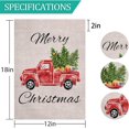 thumbnail image 2 of Merry Christmas Garden Flag,12 x 18 Inch Double Side Buffalo Check Plaid Christmas Tree Yard Flag for with Winter Holiday House Lawn Outdoor Decor (Vintage Tree), 2 of 6