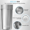 thumbnail image 2 of Vasos de acero inoxidable MUMIGUAN 600 ml (paquete de 4) sin BPA, 2 of 6