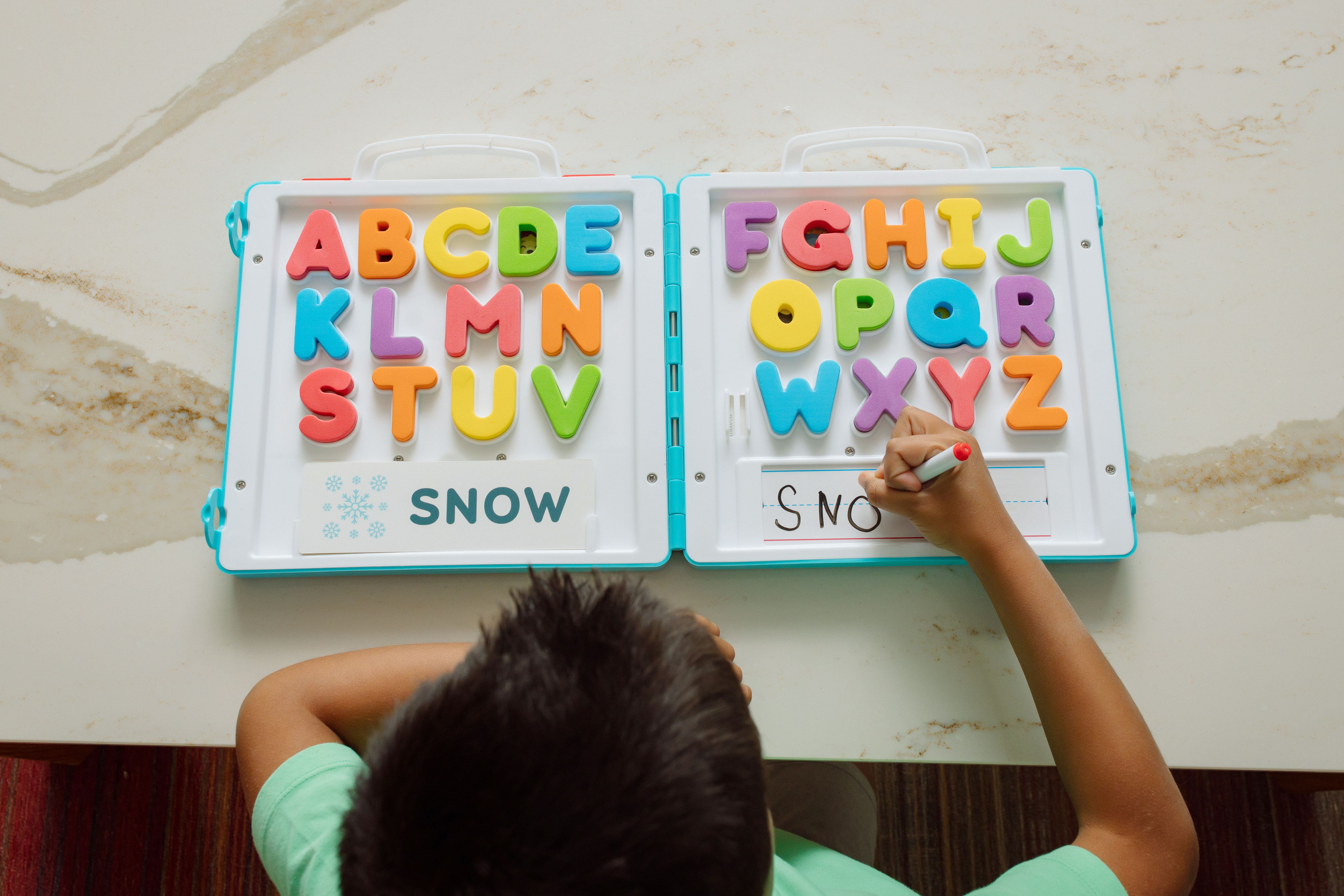 Chuckle & Roar First Words All About A-B-C's Travel Case for Preschool Children Ages 3+ by Buffalo Games