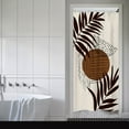 thumbnail image 3 of Abstract Geometric Shower Curtain, Boho Brown Aesthetic Shower Curtain,Mid Century Shower Curtain, Minimalist Plant Leaves Bath Curtain Accessories Decor 60Wx71H, 3 of 5