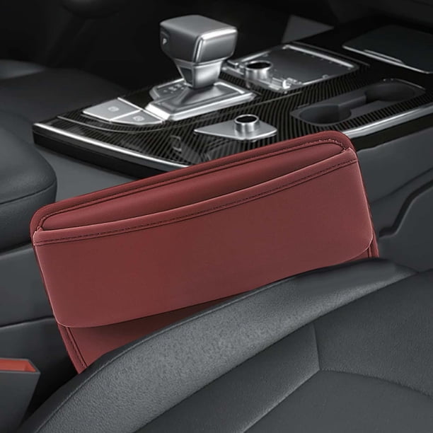 Organizador de relleno para espacio de asiento de coche, organizador de coche, caja de almacenamiento automotriz de ajuste Universal Rojo