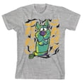 thumbnail image 4 of Scooby Doo Scared Scooby with Ghosts Youth Athletic Gray Graphic Tee-Small, 4 of 5