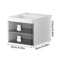 thumbnail image 2 of Multi-functional With Transparent Drawer Multiple Compartment Large Capacity Pen Container Pen Holder Stationery Storage Box Desktop Organizer WHITE, 2 of 8