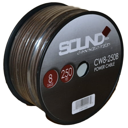 - SoundBox Connected 8 Gauge Black Power/Ground Wire, 250 Ft. Roll
