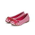 thumbnail image 5 of New Girl Fab Kicks K-Millie-1 Stripe Canvas Zip Bow Ballerina Flat Size, 5 of 5