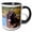 Black/White, variant on 3drose, Portrait of a Leonberger., 11oz Magic Transforming Mug