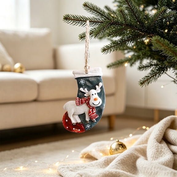 Eolstice Christmas Tree Hanging Ornaments, Cute Mini Xmas Tree Decoration, Holiday Window Home Wreath Decor, Festive Miniature Pendant Display