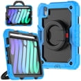 thumbnail image 2 of iPad Mini Case (8.3") (6th Generation) - TECH CIRCLE [Built with Screen Protector] Drop Proof Protective Kickstand Case Portable Handle Sturdy Rugged Cover for Apple 8.3-Inch iPad Mini, Lightblue, 2 of 9
