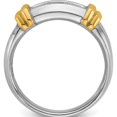 thumbnail image 2 of 14K Two-Tone Ibgoodman Men's Polished 3-Stone 1/2 Carat Aa Quality Diamond Ringsize 10 (Width 8.42) - Jbsp, 2 of 5