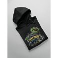 thumbnail image 3 of Rat Fink Yellow Hot Rod Devourer Hoodie Men -T-Line Designs, Male XX-Large, 3 of 4