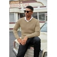 thumbnail image 6 of COOFANDY Men V Neck Dress Sweater Knit Long Sleeve Casual Slim Fit Pullover Sweater, 6 of 11