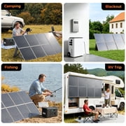 CTOLITY SP400 400W Foldable Monocrystalline Solar Panel Waterproof with Adjustable Kickstand for Portable Power Station
