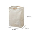 thumbnail image 3 of Fiudx Cesta de Ropa Plegable, Diseño de Tela Beige, Ahorra Espacio, Ligera y Portátil, Gran Capacidad, Fácil de Guardar, Ideal para Dormitorios y Apartamentos, Tamaño 55 X 41 X 29 Cm., 3 of 5