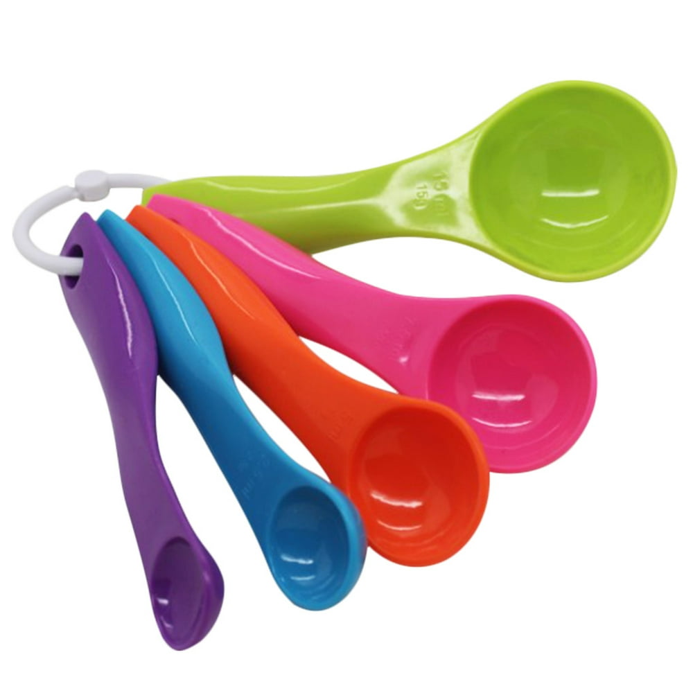 Machinehome Best Choice 5piece Set Plastic Measuring Spoons Contains