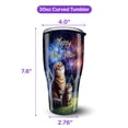thumbnail image 5 of Happy New Year Scottish Fold Family Cheer Winter Midnight Firework 30oz Stainless Steel Tumbler Insulated Cup with Lid Cat Lover Kitten Owner Gifts - 02025, 5 of 5