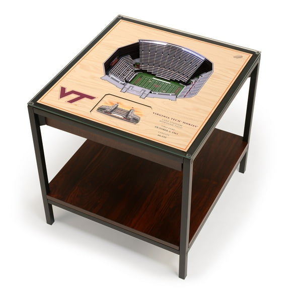 Virginia Tech Hokies 25-Layer StadiumViews Lighted End Table