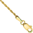 thumbnail image 2 of 10K Solid Yellow Gold 1.3mm Rope Chain Bracelet, 2 of 3