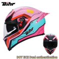 thumbnail image 3 of Casco de motocicleta BIHR de cara completa con doble lente, casco de moto de carreras para motocross, ligero, certificado DOT ECE, 3 of 5