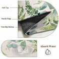 thumbnail image 6 of Eucalyptus Leaves Round Area Rug 4 FT, Non Slip Indoor Outdoor Rug, Rustic Sage Green Botanical Burlap Washable Soft Circular Carpet Non-Shedding Floor Mat for Coffee Table Nursery Foyer Balcony, 6 of 8