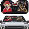 thumbnail image 2 of Custom 3D Police And Firefighter Dog Car Sunshade For Pet Lovers, 2 of 5