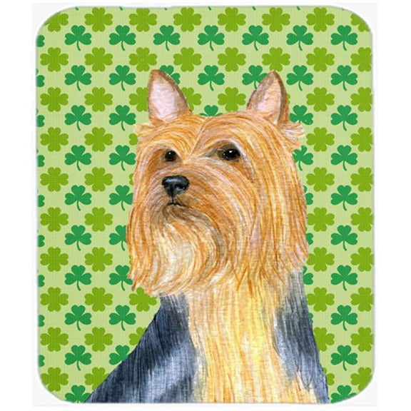Carolines Treasures Silky Terrier St. Patricks Day Shamrock Portrait Mouse Pad