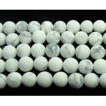 6mm 15.5" Strand White Howlite Matte Round Beads Genuine Gemstone Natural Jewelry Making