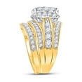 thumbnail image 2 of FB Jewels 14kt Yellow Gold Princess Diamond Bridal Wedding Ring Band Set 2-1/2 Cttw Size 6, 2 of 2