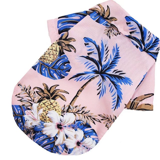 Hawaiian Beach Style Dog T-Shirts Thin Breathable Summer Dog Clothes for Small Dogs Puppy Pet Cat Vest Chihuahua Yorkies Poodle ShopWise Round