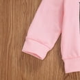 thumbnail image 4 of Bmnmsl Little Girl Sets Long Sleeve Letter Round Neck Top Leopard Printed Pant Hair Band, 4 of 5