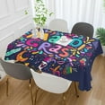 thumbnail image 5 of SKYSONIC Mardi Gras Tablecloth Waterproof Washable Polyester Square Table Cover Durable Tablecloth for Kitchen Dining Table Party Decor (54 X 54 Inch), 5 of 7