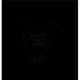 Central Coast Designs CHICKENFARMFORK-18BLK 18 x 13 Po de la Ferme à la Fourchette Script avec Silhouette de Poulet Découpé au Laser Art Mural en Acier&44; Noir Mat – image 1 sur 1