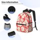 thumbnail image 3 of Disketp Beige Flowers Mochila Ligera Clásica con Múltiples Bolsillos, Mochila Casual para Hombre y Mujer, Ideal para Escuela, Trabajo y Viajes, 3 of 6