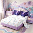 thumbnail image 3 of Manfei Colorful Axolotl 7-Piece Twin Bedding,Watercolor Animals Pattern Bedding Comforter Set,Colorful Stars Reversible, 3 of 7