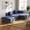 Navy Blue, variant on Meeyar 90" Frameless Modular Sectional Sofa with L Shaped Chaise, Cloud Couch for Living Room, No Assembly Carbon Black