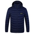 thumbnail image 1 of Chaqueta calefactable para hombres y mujeres, calentador de cuerpo eléctrico con carga Usb a prueba de viento para prendas de vestir para clima frío, azul, 1 of 2